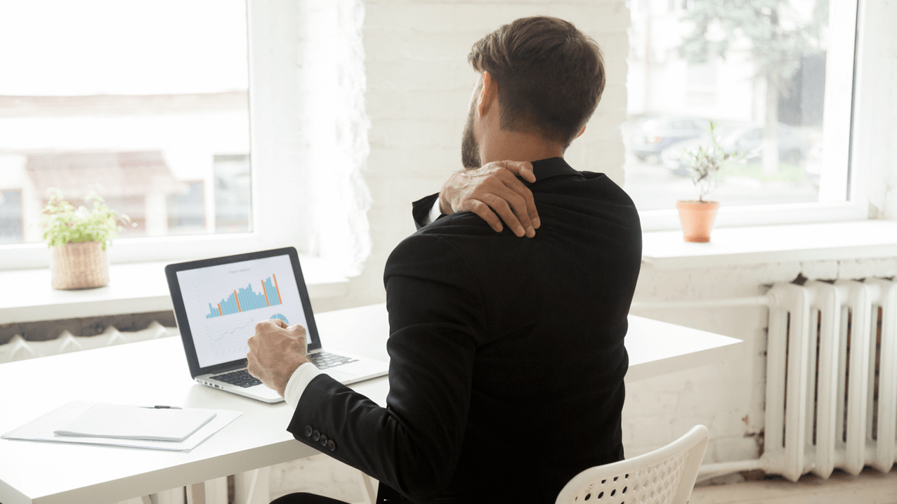 Back pain from sedentary work at the computer