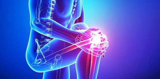 severe pain in the knee joint